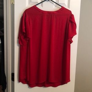 41 Hawthorn red blouse with details